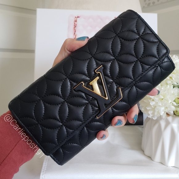 *SOLD* Authentic Pre-owned Louis Vuitton Quilted Portefeuille Capucines Wallet - Picture 4 of 14